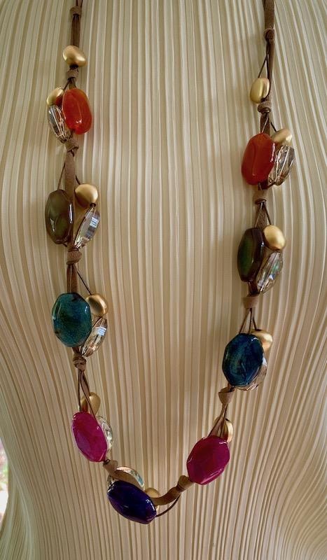 Jewelry VCExclusives: Agate and Bronze on cord and ribbon