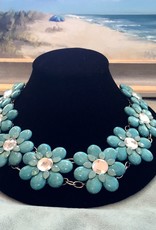 Jewelry FMontague: Turqouise & Crystal Daisies