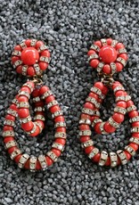 Jewelry FMontague: Lolita Coral Loops w/Crystal Details