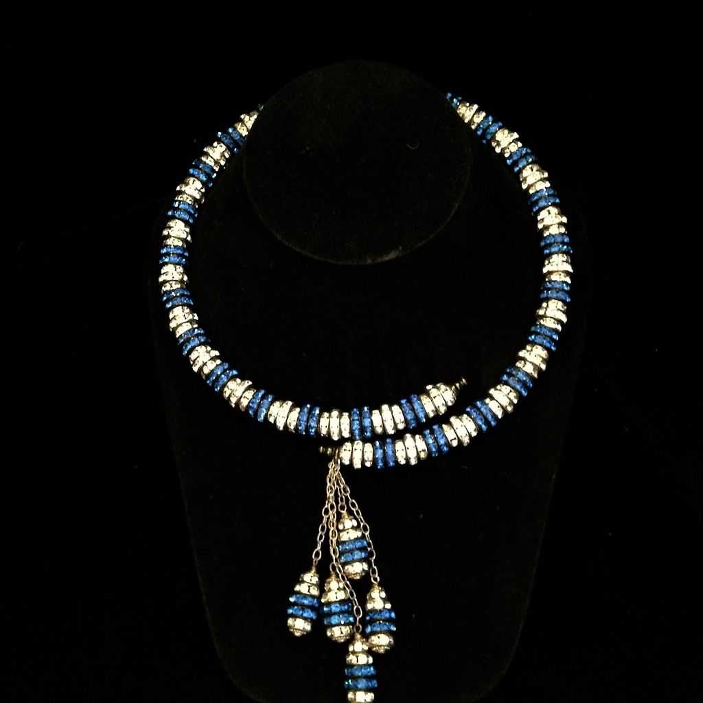 Jewelry FMontague: Yasmin Wrap in Cobalt & Silver