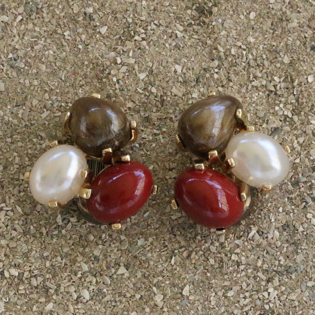 Jewelry VCExclusives: Tri Colored Drops Dark Autumn Pearl