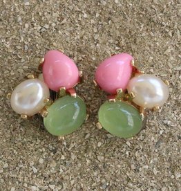 Jewelry VCExclusives: Tri Colored Drops Pink Green Pearl