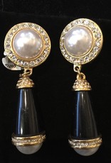Jewelry KJLane: Pearl & Jet Evening Droplets