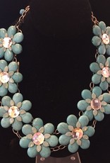 Jewelry FMontague: Turqouise & Crystal Daisies