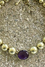 Jewelry Vaubel: Eggplant Bezel w/Gold Orbs