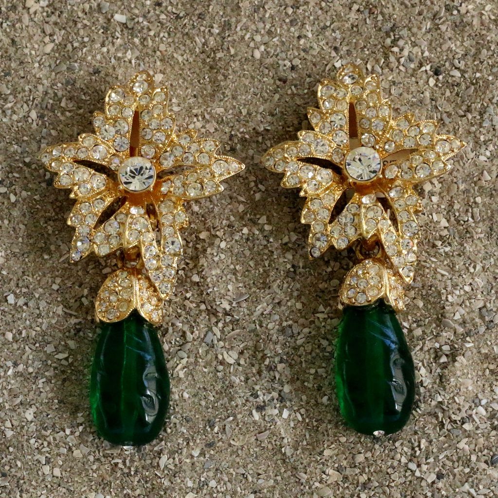 Jewelry KJLane: Starbursts Jade Drop