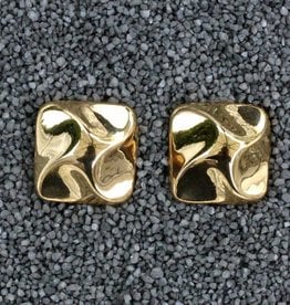 Jewelry Square Button Polished Gold