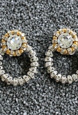Jewelry FMontague: Joyce Loops w/Silver & Gold Crystal Details