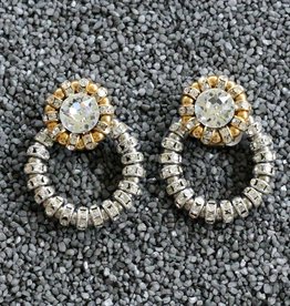 Jewelry FMontague: Joyce Loops w/Silver & Gold Crystal Details