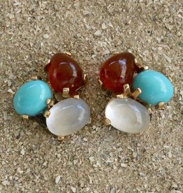 Jewelry VCExclusives: Tri Colored Drops Turquoise Amber Clear