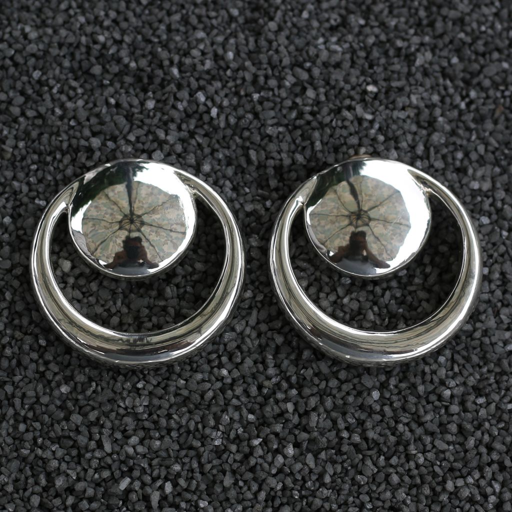 Jewelry Sebbag: Silver Circle Circle