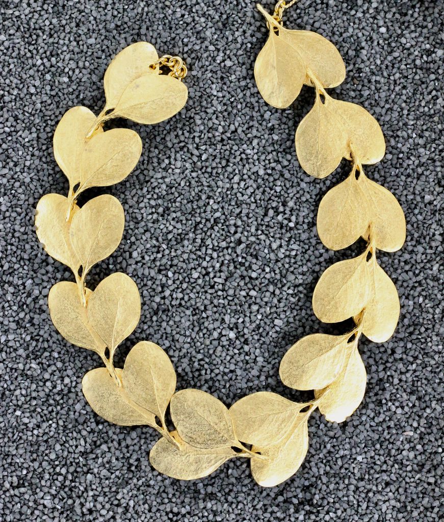 Jewelry KJLane: Gold Leaf Necklace