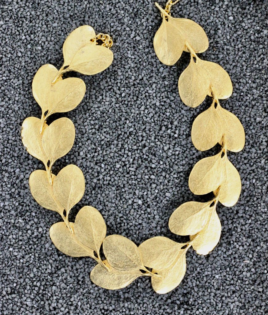 Jewelry KJLane: Gold Leaf Necklace