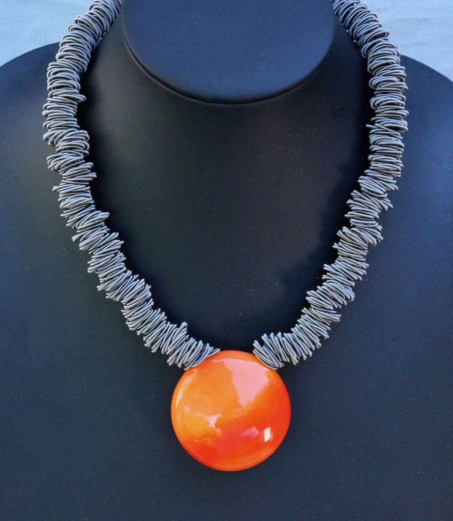 Jewelry VCExclusives: Maratea Orange with Silver Wire