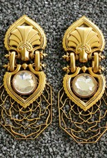 Jewelry Blinn: Lattice Gold w/Clear Inset