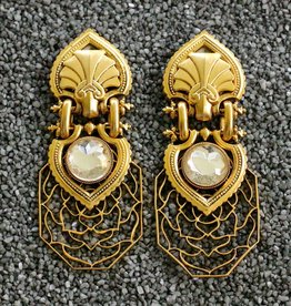 Jewelry Blinn: Lattice Gold w/Clear Inset