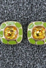 Jewelry VCExclusives: Square in Square Topaz & Green