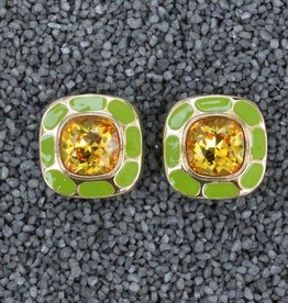 Jewelry VCExclusives: Square in Square Topaz & Green