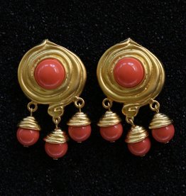 jewelry KJLane: Swirl & Droplets Coral & Gold