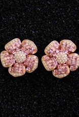 Jewelry Jardin: Clear & Pink Crystal Flower Med