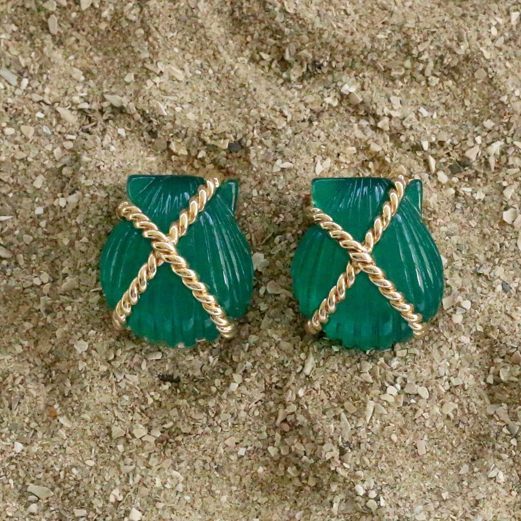 Jewelry VCExclusives: Shell Criss Cross Dark Green