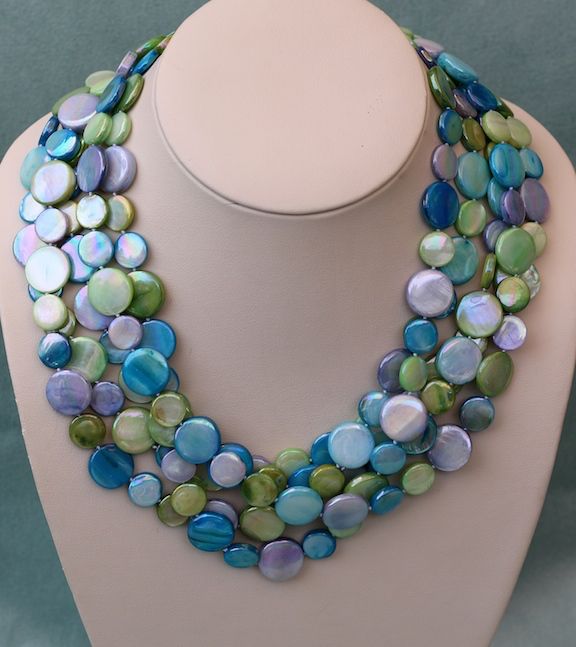 Jewelry VCExclusives: Chimes Glass Beads Blues/Greens