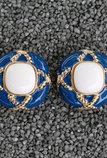 Jewelry VCExclusives: Fancy Button Blue with Pearl Center