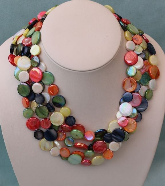 Jewelry VCExclusives: Chimes Glass Beads Multi Earth Tones