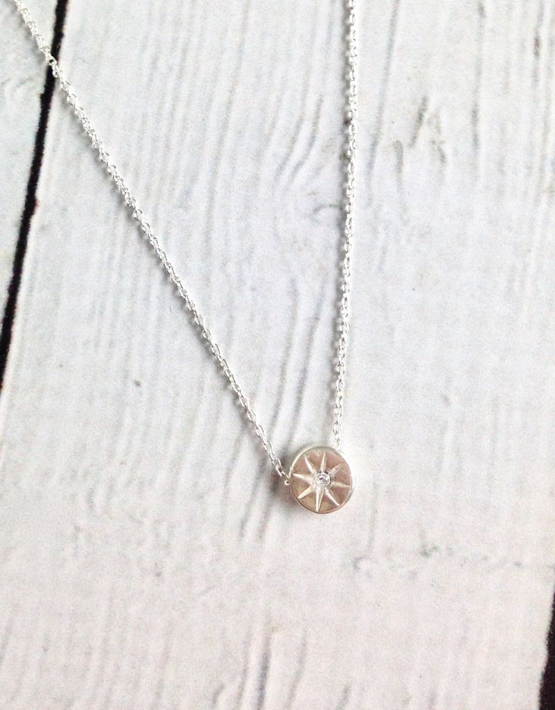 Sterling Silver It S The Little Things Crystal Circle Necklace - Circle Silver Pendant Sterling Silver It S The Little Things Crystal Circle Necklace - Circle Silver Pendant