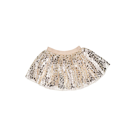 HuxBaby Huxbaby, Gold Leopard Tulle Skirt