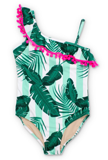 Shade Critters Shade Critters, One Shoulder Botanical Swimsuit