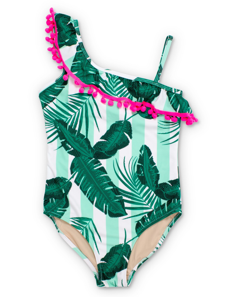 Shade Critters Shade Critters, One Shoulder Botanical Swimsuit