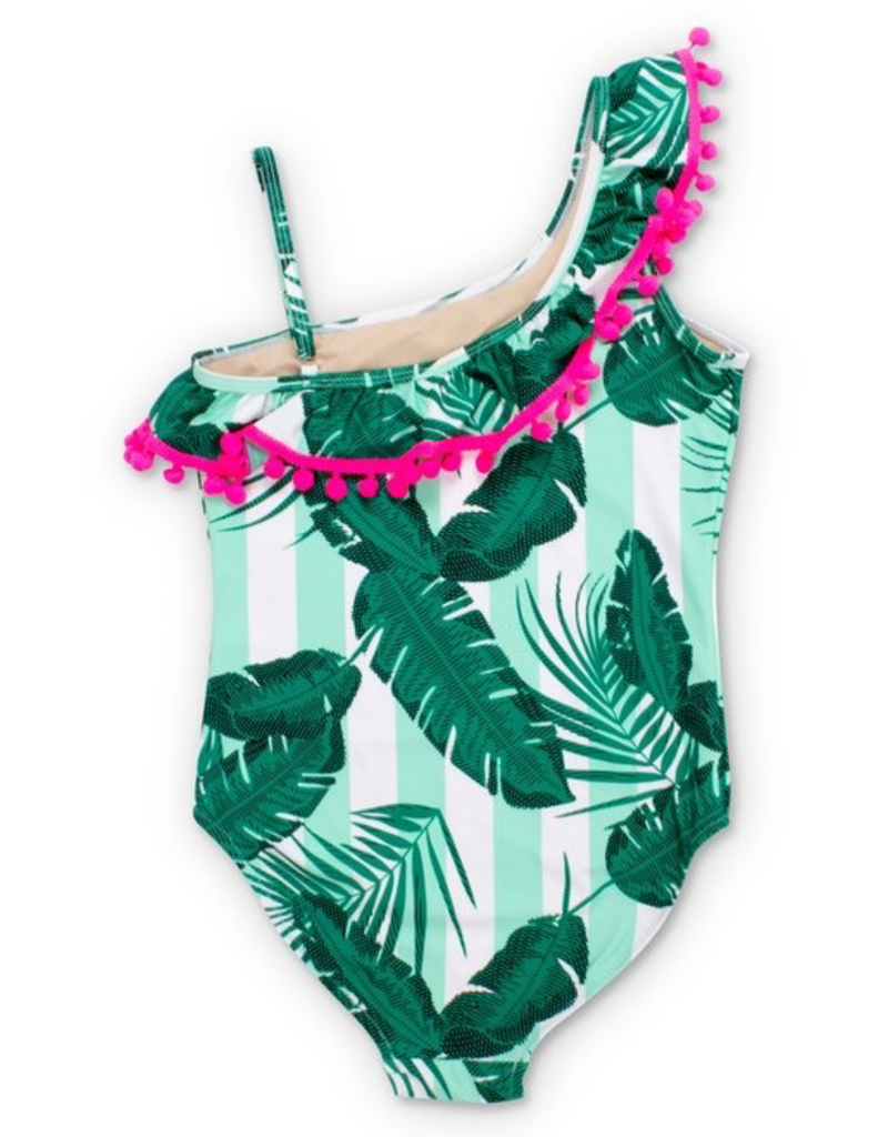 Shade Critters Shade Critters, One Shoulder Botanical Swimsuit