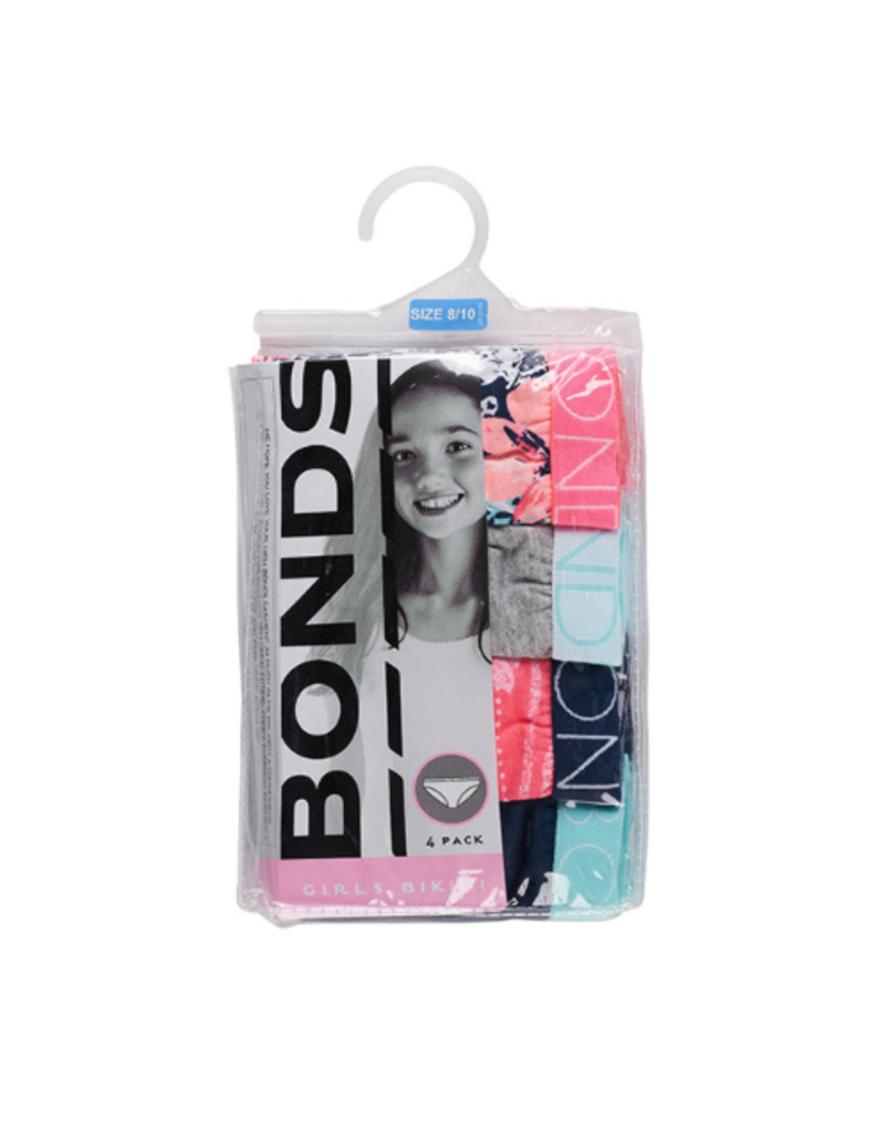 Bonds Bonds, Girls 4 Pack Bikini