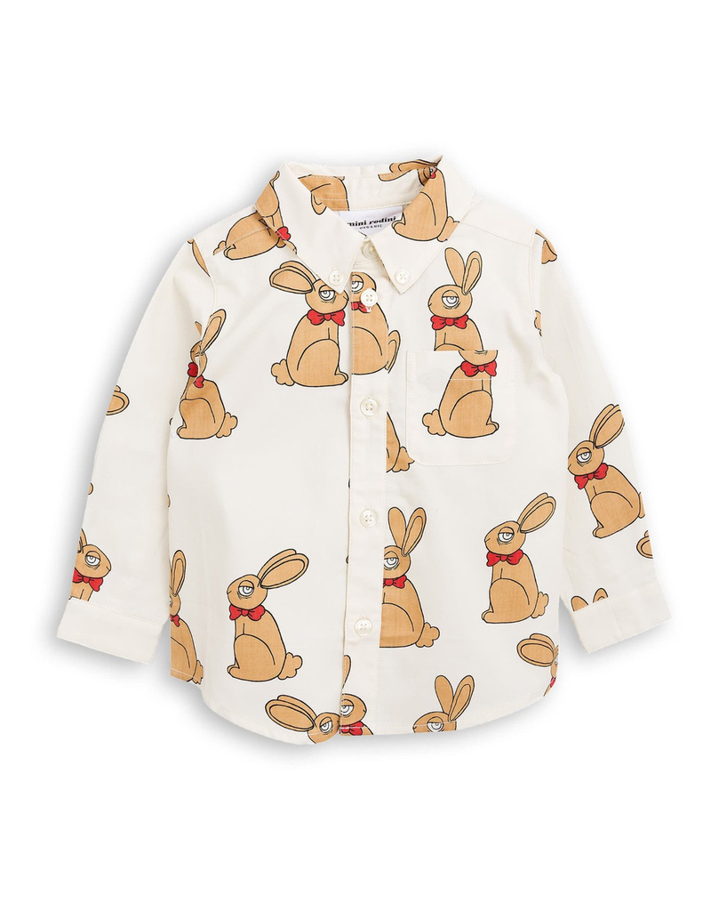 MiniRodini MiniRodini, Rabbit Woven Shirt