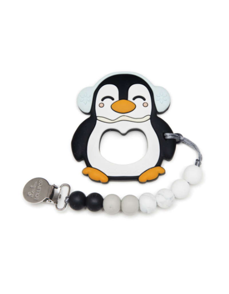 Louloulollipop Loulou Lollipop, Penguin Silicone Teether Set