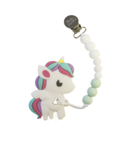 Louloulollipop Loulou Lollipop, Rainbow Unicorn Silicone Teether Set