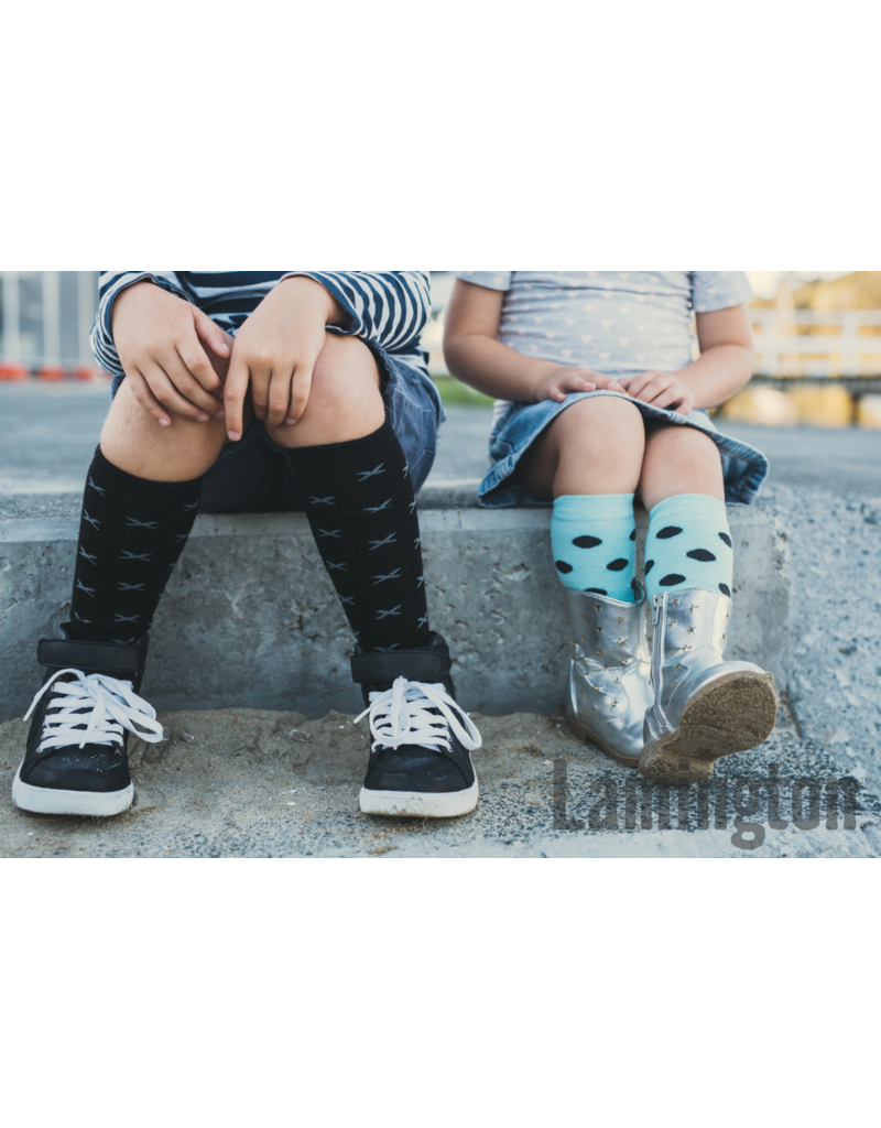 Lamington Lamington, Kids Design Collection, Knee High Merino Wool Socks