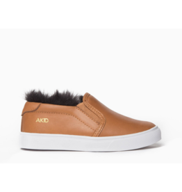 AKID AKID, Liv slip on Leather + Faux Fur Sneaker