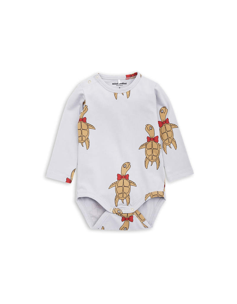 MiniRodini Mini Rodini, Turtle Long Sleeve Infant Body Suit