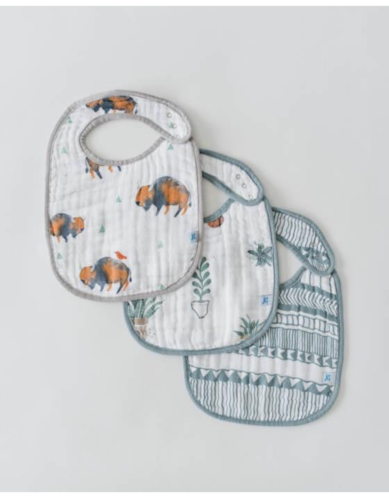 Little Unicorn Little Unicorn, Cotton Muslin, Classic Bib, 3 Pack