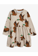 MiniRodini Mini Rodini, Wild Ducks Long Sleeve Dress
