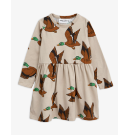 MiniRodini Mini Rodini, Wild Ducks Long Sleeve Dress