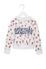 Spiritual Gangster Girls Varsity Floral Crewneck Sweatshirt