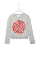 Spiritual Gangster Girls Love Peace Classic Crewneck Sweatshirt