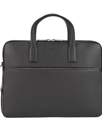 boss leather briefcase
