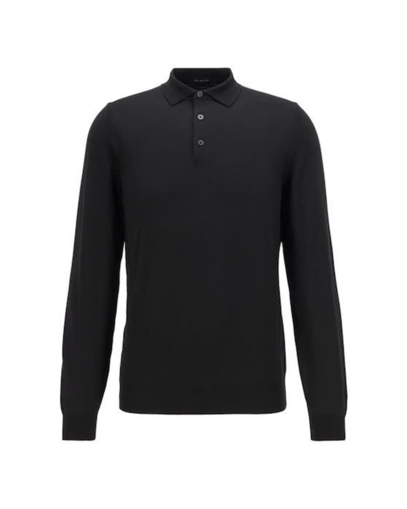hugo boss long sleeve polo black