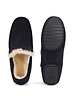 HUGO BOSS SUEDE SLIPPERS WITH SHEARLING LINING