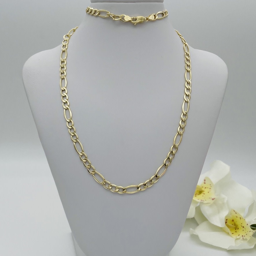 G-86 14K Gold Figaro Chain 24\