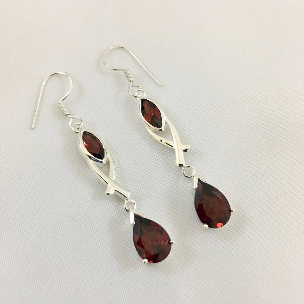 garnet earrings